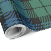Tartan Clan Campbell Pset Black Green Pattern Cadeaupapier (Rol Hoek)