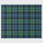 Tartan Clan Campbell Pset Black Green Pattern Cadeaupapier (Vlak)