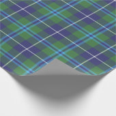 Tartan Clan Douglas Groen Paars Wit Cadeaupapier (Hoek)