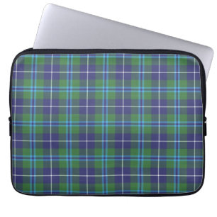 Tartan Clan Douglas Pset Green Violet Check Laptop Sleeve