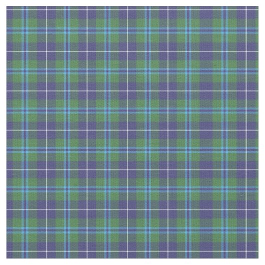 Tartan Clan Douglas Pset Pattern Green Check Stof (Close Up)