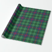 Tartan Clan Duncan Pset Green Blue Check Cadeaupapier (Uitgerold)