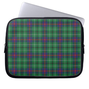 Tartan Clan Duncan Pset Green Paarse Check Laptop Sleeve