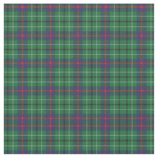 Tartan Clan Duncan Pset Pattern Green Check Stof (Close Up)