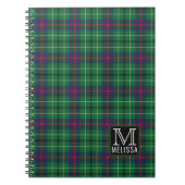 Tartan Clan Duncan Pset Pattern Monogram Naam Notitieboek (Voorkant)