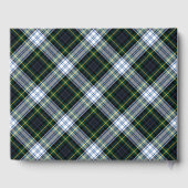 Tartan Clan Gordon Green White geruite bruiloft Gastenboek (Achterkant)