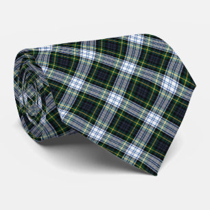 Tartan Clan Gordon Pset Green White Pattern Neck Stropdas