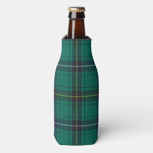 Tartan Clan Henderson Plaid groen patroon Flesjeskoeler (Fles Voorkant)