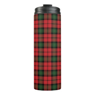 Tartan Clan Kerr Plaid Groen Rood Zwart Geruit Thermosbeker