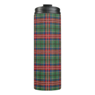 Tartan Clan MacCulloch Pset Green Red Check Thermosbeker