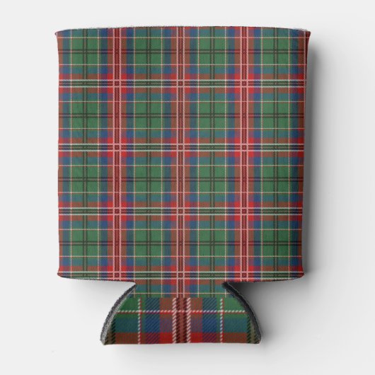 Tartan Clan MacCulloch Red Green Pattern Blikjeskoeler (Voorkant)