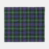 Tartan Clan MacKenzie Groen Paars Fleece Deken (Voorkant (Horizontaal))