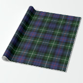 Tartan Clan MacKenzie Groene Paarse check Cadeaupapier (Uitgerold)