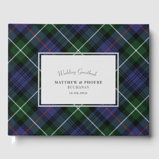 Tartan Clan MacKenzie Plaid Paarse Groene Check Gastenboek (Voorkant)