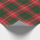 Tartan Clan MacKinnon Pset Red Green Check Cadeaupapier (Hoek)