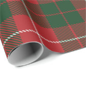Tartan Clan MacKinnon Pset Red Green Check Cadeaupapier (Rol Hoek)