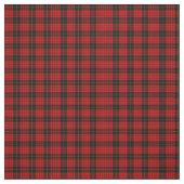 Tartan Clan MacQueen Pattern Red Black Check Stof (Swatch)
