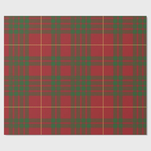 Tartan Clan MacTavish Groene Rode Controle Cadeaupapier (Vlak)