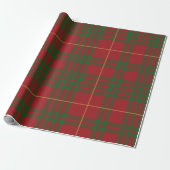 Tartan Clan MacTavish Groene Rode Controle Cadeaupapier (Uitgerold)