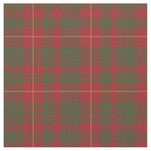 Tartan Clan MacTavish Pset Pattern Red Green Stof (Close Up)