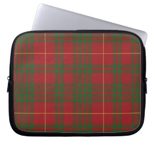 Tartan Clan MacTavish Schots Rood Groen Geruit Laptop Sleeve