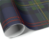 Tartan Clan Malcolm Paars Green Red Check Patroon Cadeaupapier (Rol Hoek)