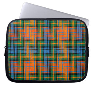 Tartan Clan Murray Pset Oranje Blue Check Laptop Sleeve