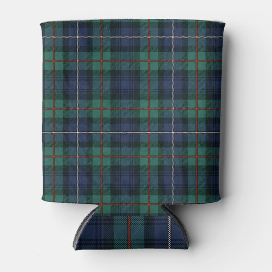 Tartan Clan Robertson Pset Green Blue Pattern Blikjeskoeler (Voorkant)