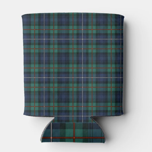 Tartan Clan Robertson Pset Green Blue Pattern Blikjeskoeler (Achterkant)