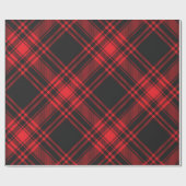Tartan Clan Stewart Pset Black Red Check Patroon Cadeaupapier (Vlak)