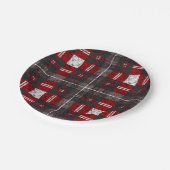 Tartan Clan Stewart Pset Black Red Check Patroon Papieren Bordje (Gekanteld)