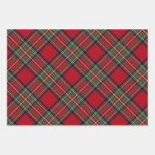 Tartan Clan Stewart Pset Black Red Family Rustin Inpakpapier Vel (Voorkant 2)