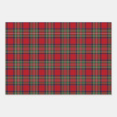 Tartan Clan Stewart Pset Black Red Family Rustin Inpakpapier Vel (Voorkant)