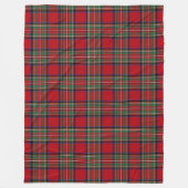 Tartan Clan Stewart Pset Red Green Check Patroon Fleece Deken (Voorkant)
