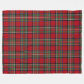 Tartan Clan Stewart Pset Red Green Check Patroon Fleece Deken (Voorkant (Horizontaal))