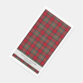 Tartan Clan Stewart Schotlandse Ruit Zwart Rood Aa Servet (Hoek)