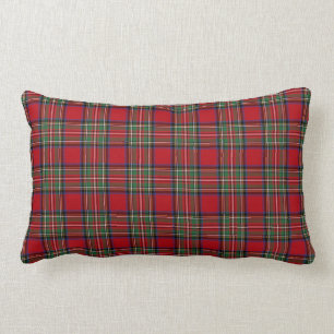 Tartan Clan Stewart Schotlandse ruit Zwart Rood ge Kussen