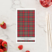 Tartan Clan Stewart Schotse Plaid Zwart Rood Aange Servet (Insitu)