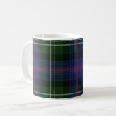 Tartan Clan Sutherland Groene zwarte cheque Koffiemok (Voorkant links)