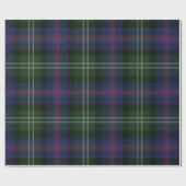 Tartan Clan Sutherland Paarse toets Cadeaupapier (Vlak)