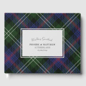 Tartan Clan Sutherland Paarse toets Gastenboek (Voorkant)