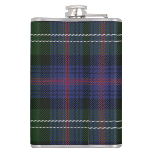 Tartan Clan Sutherland Pset Green Black Rustic Heupfles (Achterkant)