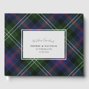 Tartan Clan Sutherland Schotse Ruit Paars Groen Ge Gastenboek
