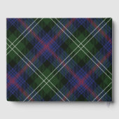 Tartan Clan Sutherland Schotsgeruit Paars Groen Ru Gastenboek (Achterkant)