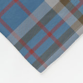Tartan Clan Thompson Pset Blue Gray Check Fleece Deken (Hoek)