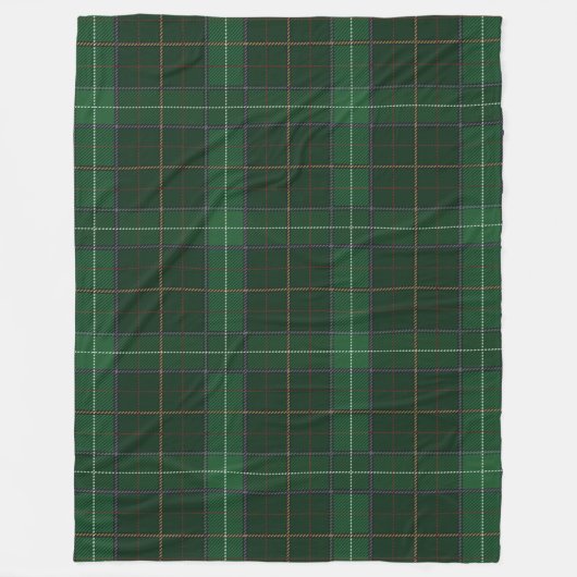 Tartan Clan Walsh Pset Green Check Patroon Fleece Deken (Voorkant)