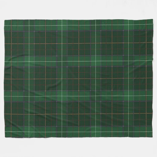 Tartan Clan Walsh Pset Green Check Patroon Fleece Deken (Voorkant (Horizontaal))