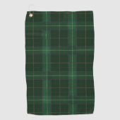Tartan Clan Walsh Pset Green Check Patroon Golfhanddoek (Voorkant)
