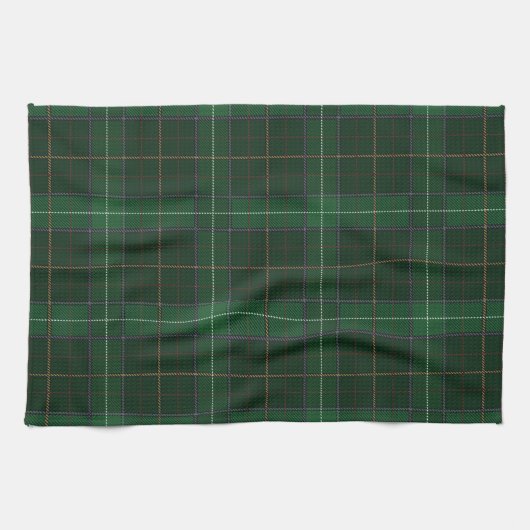 Tartan Clan Walsh Pset Green Check Patroon Theedoek (Horizontaal)
