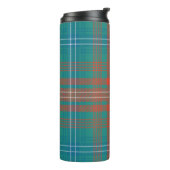 Tartan Clan Wilson Pset Oranje Turquoise Check Thermosbeker (Gedraaid links)